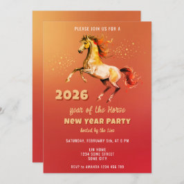 Invitación Chinese New Year 2026 Horse New Year Party