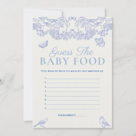 Invitación Chinoiserie Adivina Baby Food Baby Shower Game Car