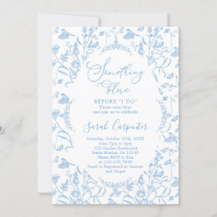 Invitación Chinoiserie Algo azul antes de la novia