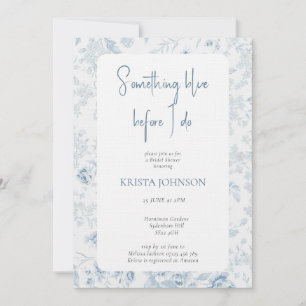 Invitación Chinoiserie Algo de ducha de novia azul
