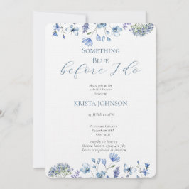 Invitación Chinoiserie Algo de ducha de novia azul