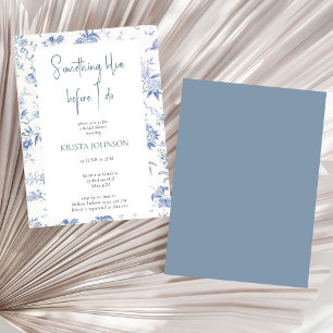 Invitación Chinoiserie Algo de ducha de novia azul