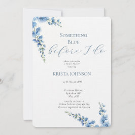 Invitación Chinoiserie Algo de ducha de novia azul
