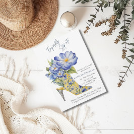 Invitación Chinoiserie Aquarela Floral Tacón Despedida de Sol