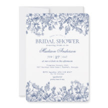 Chinoiserie Azul Vintage Fiesta Floral Nupcial