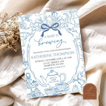 Chinoiserie Baby prepara el Tea Floral Baby Shower