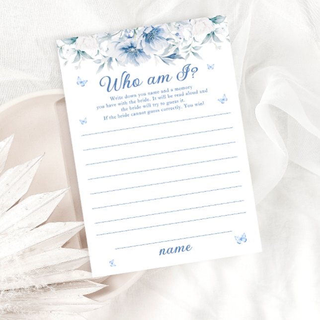 Invitación Chinoiserie Blue White Quien soy yo juego de ducha (Subido por el creador)