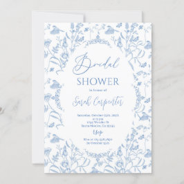 Invitación Chinoiserie Floral Bridal Shower