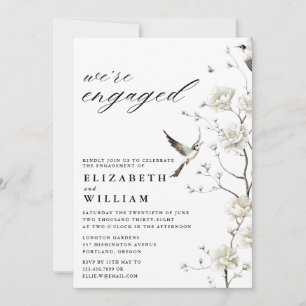 Invitación Chinoiserie Floral Garden Engagement Party Foto