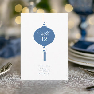 Invitación Chinoiserie Hanging Lantern Motif Table No. ID1094