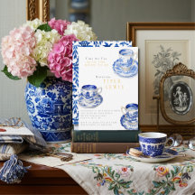 Chinoiserie Hora del Té Despedida de Soltera Azul