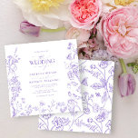 Invitación Chinoiserie Lavender Victorian Boda Floral<br><div class="desc">Invite a sus seres queridos a una celebración de la elegancia atemporal con nuestra Invitación a la Boda Floral Chino-Francesa Lavender Victorian. Este diseño presenta delicados ilustraciones botánicos inspirados en el arte victoriano, creando una narrativa visual serena y sofisticada. Los suaves tonos de lavanda y los intrincados detalles florales evocan...</div>