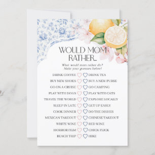 Invitación Chinoiserie Lemon Tea Fiesta querría que mamá pref