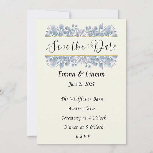 Invitación Chinoiserie Matching Save the Date Card (Anverso)