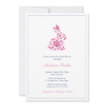 Chinoiserie Pink Bunny Baby Shower