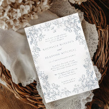 Chinoiserie romántica Boda azul francés antiguo