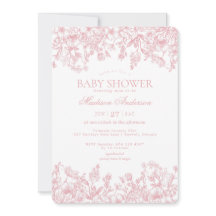 Chinoiserie rosa Vintage Floral Baby Shower
