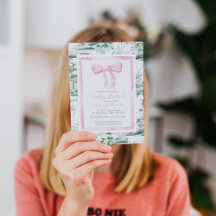 Chinoiserie rosada y verde Chinoiserie Monograma B