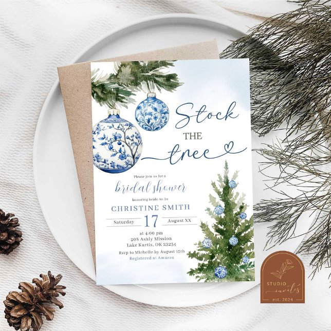 Invitación Chinoiserie Stock la ducha nupcial del árbol (Subido por el creador)