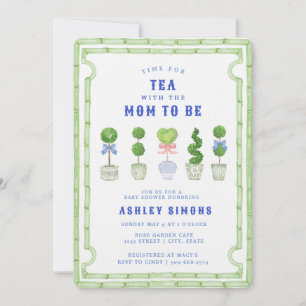 Invitación Chinoiserie Topiary Baby Shower   Fiesta del té
