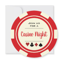 Chip de póquer Red Off-White Casino Night Birday