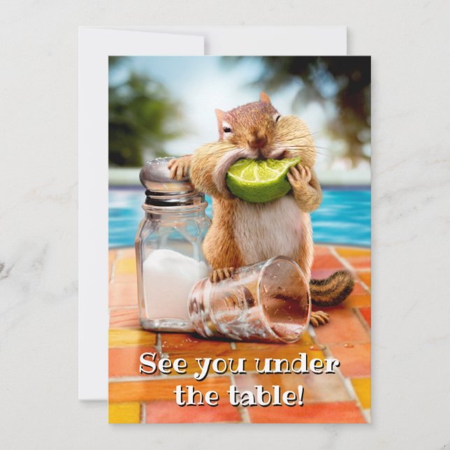 Invitación Chipmunk con lima (Anverso)