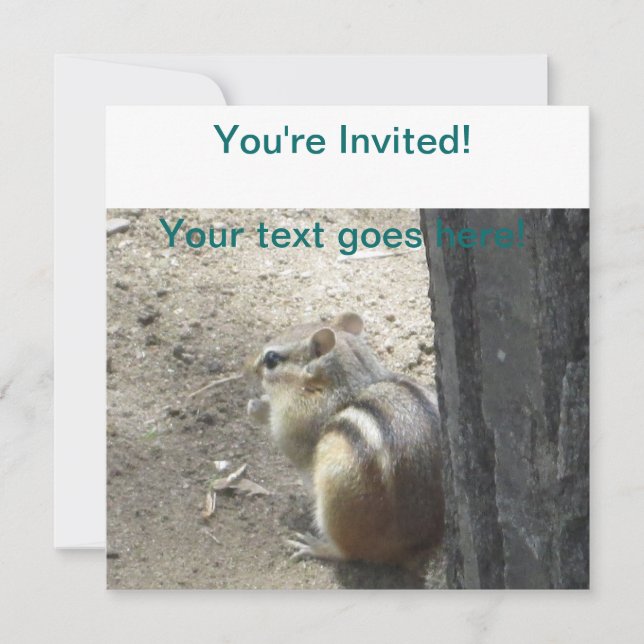 Invitación Chipmunk Midland Ontario (Anverso)