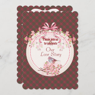 Invitación Chisholm Weathered Scottish Tartán