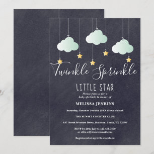Invitación Chispa Sprinkle Baby Shower Sprinkle Pizarra