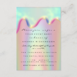 Invitación Chispas Brillo Goteo Holográfico Nupcial Dulces 16