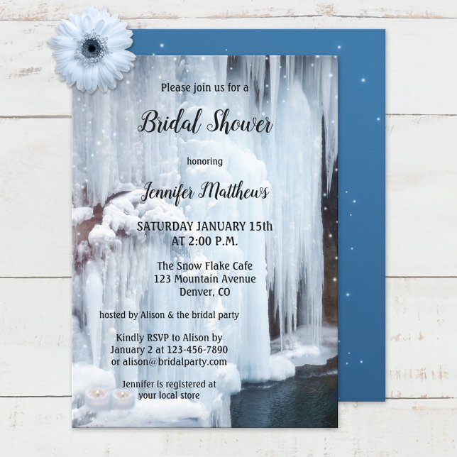Invitación Chispas de hielo cristales de invierno ducha de no (Subido por el creador)