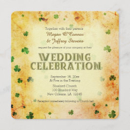Invitación Chispas irlandesas de acuarela rusa