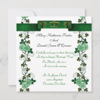 Invitación Chispas y cinta invitadas a la boda irlandesa