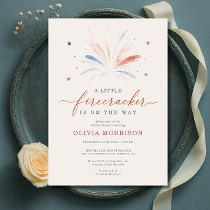 Invitación Chispita 4 de Julio Baby Shower