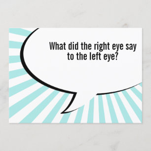 Invitación chiste de la nariz del optometrista
