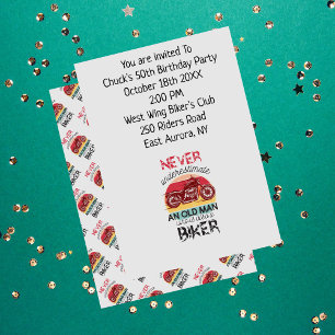 Invitación Chiste del Viejo Hombre del Partido del Cumpleaños