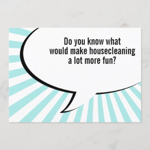 Invitación chiste housecleaning de la criada