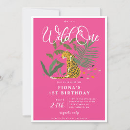 Invitación Chita rosa salvaje un cumpleaños