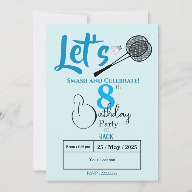 Invitación ¡Choca con la diversión!  (Anverso)