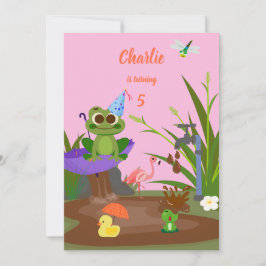 Invitación Choco Pond Froggy Fun cumpleaños
