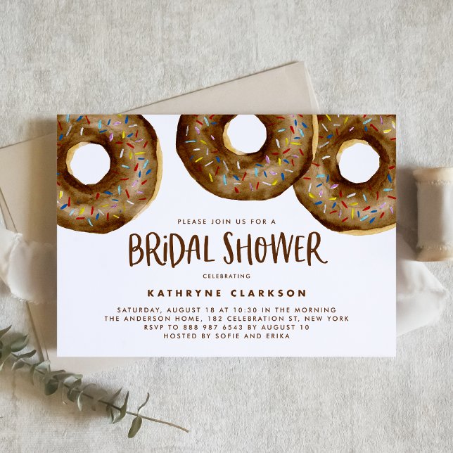 Invitación Chocolate acuático salpicado de donuts ducha de no (Subido por el creador)