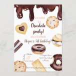 Invitación Chocolate Birthday Invitation<br><div class="desc">Customize this Chocolate Birthday Invitation with your own information.</div>