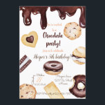 Invitación Chocolate Birthday Invitation<br><div class="desc">Customize this Chocolate Birthday Invitation with your own information.</div>