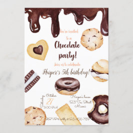 Invitación Chocolate Birthday Invitation