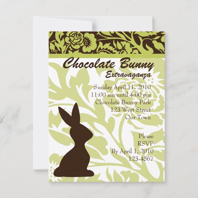 Invitación Chocolate Bunny Extravaganza! (Anverso)