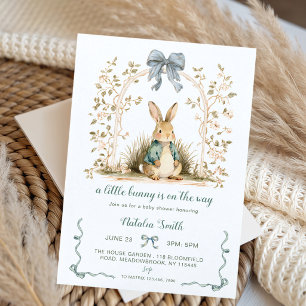 Invitación Chocolate Bunny Floral Arch Baby Shower no es una 