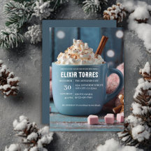 Chocolate caliente con crema batida Baby Shower ac