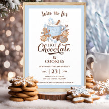 Chocolate caliente y galletas Navidades Blue Moder