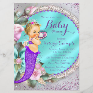 Invitación Chocolate de sirena para baby shower