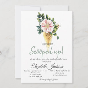 Invitación Chocolate Floral Baby Shower 
